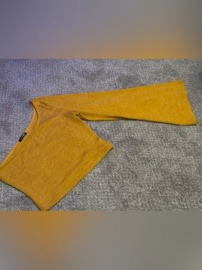 Fashion Nova Mustard Knit Long Sleeve Top